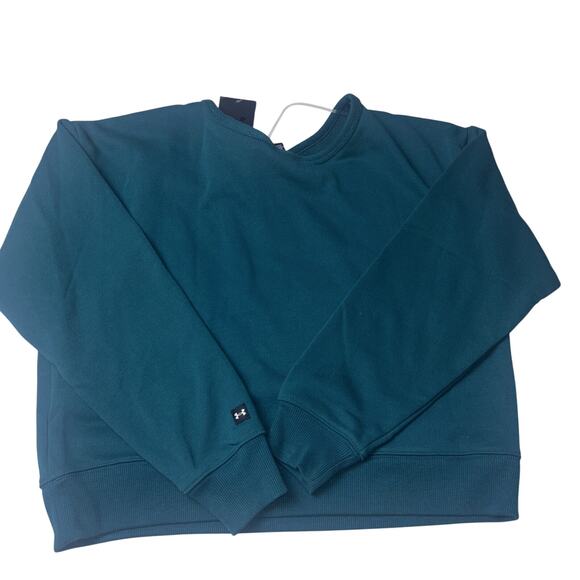 Under Armour Project Rock Terry Sweatshirt Oversized Loose Women’s Sz S - Picture 5 of 6